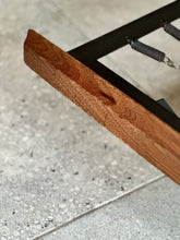 Load image into Gallery viewer, Vintage Sleeper Couch/Daybed - Steel Frame & Wooden Backrest