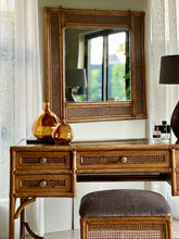 Load image into Gallery viewer, Vintage Cane Dresser, Stool & Mirror