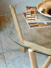 Load image into Gallery viewer, Glass Top & Wooden Base "Spider" Coffee Table