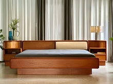 Load image into Gallery viewer, Danish Teak, King Floating Platform Bed By Kibaek Møbelfabrik