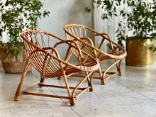Load image into Gallery viewer, Pair of Vintage Cane Chairs
