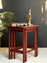 Load image into Gallery viewer, Vintage Nest of Mahogany Inlaid Side Tables
