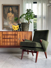 Load image into Gallery viewer, Mid-Century Armchair in Green Velvet - Parker Knoll