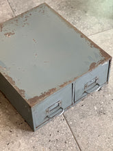 Load image into Gallery viewer, Vintage Grey Metal Filling Box