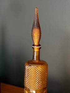 Vintage Amber Genie Bottle