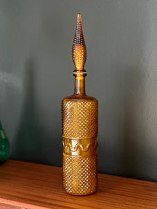 Vintage Amber Genie Bottle
