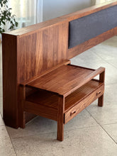 Load image into Gallery viewer, Artecasa Kiaat King Size Headboard & Attached Pedestals