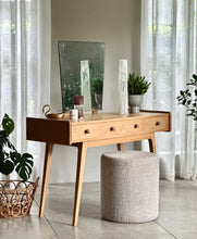 Load image into Gallery viewer, Oak Dresser with Trapezoidal Shape Mirror