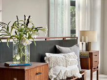 Load image into Gallery viewer, Queen Headboard with Pedestals & Magazine Holders