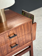 Load image into Gallery viewer, Queen Headboard with Pedestals & Magazine Holders