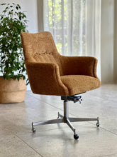 Load image into Gallery viewer, Retro Mustard Office Swivel Armchair