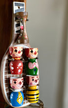 Load image into Gallery viewer, Quirky Set of Four Egg Cups and Timer