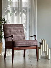 Load image into Gallery viewer, Vintage Armchair in Check