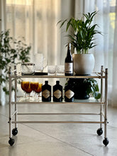 Load image into Gallery viewer, Glass-Top Two Tiered Trolley