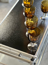 Load image into Gallery viewer, Amber Glass Goblets - Set of Six