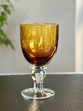 Load image into Gallery viewer, Amber Glass Goblets - Set of Six