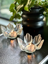 Load image into Gallery viewer, Pair of Vintage Glass Candle Holders