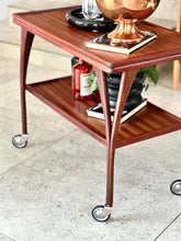 Load image into Gallery viewer, Two Tier Mahogany Trolley