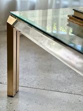 Load image into Gallery viewer, Lucite &amp; Brass Coffee Table
