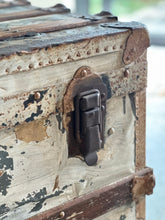 Load image into Gallery viewer, Vintage Trunk with Wood & Metal Reinforcements