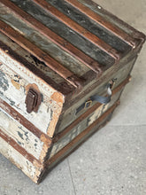 Load image into Gallery viewer, Vintage Trunk with Wood & Metal Reinforcements