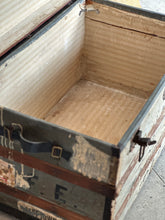 Load image into Gallery viewer, Vintage Trunk with Wood & Metal Reinforcements