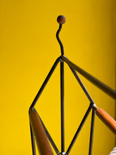 Load image into Gallery viewer, Restrained Towel Rail in Steel and Wood