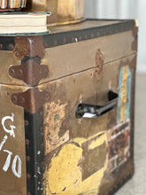 Load image into Gallery viewer, Vintage Trunk with Metal Finish