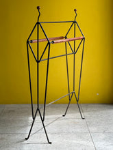 Load image into Gallery viewer, Restrained Towel Rail in Steel and Wood