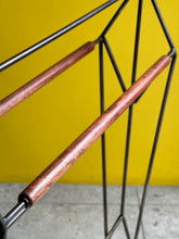 Load image into Gallery viewer, Restrained Towel Rail in Steel and Wood