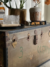 Load image into Gallery viewer, Vintage Trunk with Metal Finish