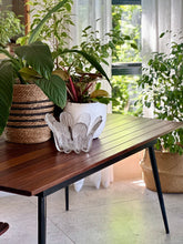 Load image into Gallery viewer, Retro Dining Table, Solid Wood & Steel