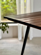Load image into Gallery viewer, Retro Dining Table, Solid Wood & Steel