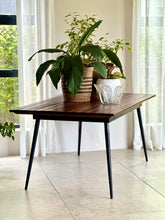 Load image into Gallery viewer, Retro Dining Table, Solid Wood & Steel