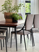 Load image into Gallery viewer, Set of Six Retro Steel & Fabric Chairs