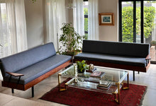 Load image into Gallery viewer, Retro Steel & Solid Wood Couch SET / L-Shaped