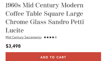 Load image into Gallery viewer, Chrome, Lucite & Brass Square Coffee Table - Attributed to Sandro Petti, Italy