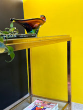Load image into Gallery viewer, Vintage Brass & Glass Console