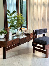 Load image into Gallery viewer, Retro Imbuia Dresser & Stool