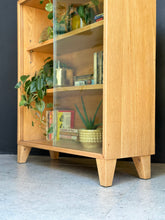 Load image into Gallery viewer, Solid Oak Bookshelf with Glass Doors