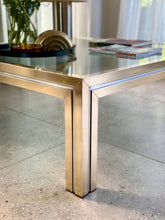 Load image into Gallery viewer, Mid-Century Brass /Chrome Coffee Table With Glass Top