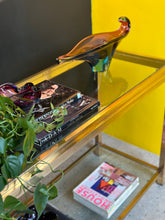 Load image into Gallery viewer, Vintage Brass & Glass Console