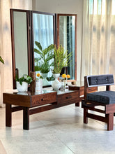 Load image into Gallery viewer, Retro Imbuia Dresser & Stool