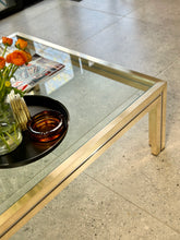 Load image into Gallery viewer, Mid-Century Brass /Chrome Coffee Table With Glass Top