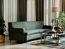 Load image into Gallery viewer, Large Curved Retro Upholstered Couch
