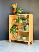 Load image into Gallery viewer, Solid Oak Bookshelf with Glass Doors