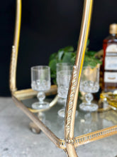 Load image into Gallery viewer, Vintage Brass Drinks Cart