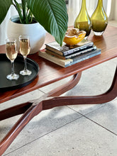 Load image into Gallery viewer, Mid-Century Solid Mahogany Coffee Table - X Leg Base
