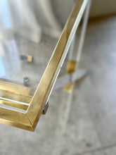 Load image into Gallery viewer, Lucite & Brass Serving / Bar Table