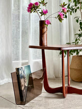 Load image into Gallery viewer, Mid- Century Solid Mahogany Lamp / Side Table - X Leg Base